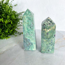Load image into Gallery viewer, Ruby in Fuchsite Obelisk
