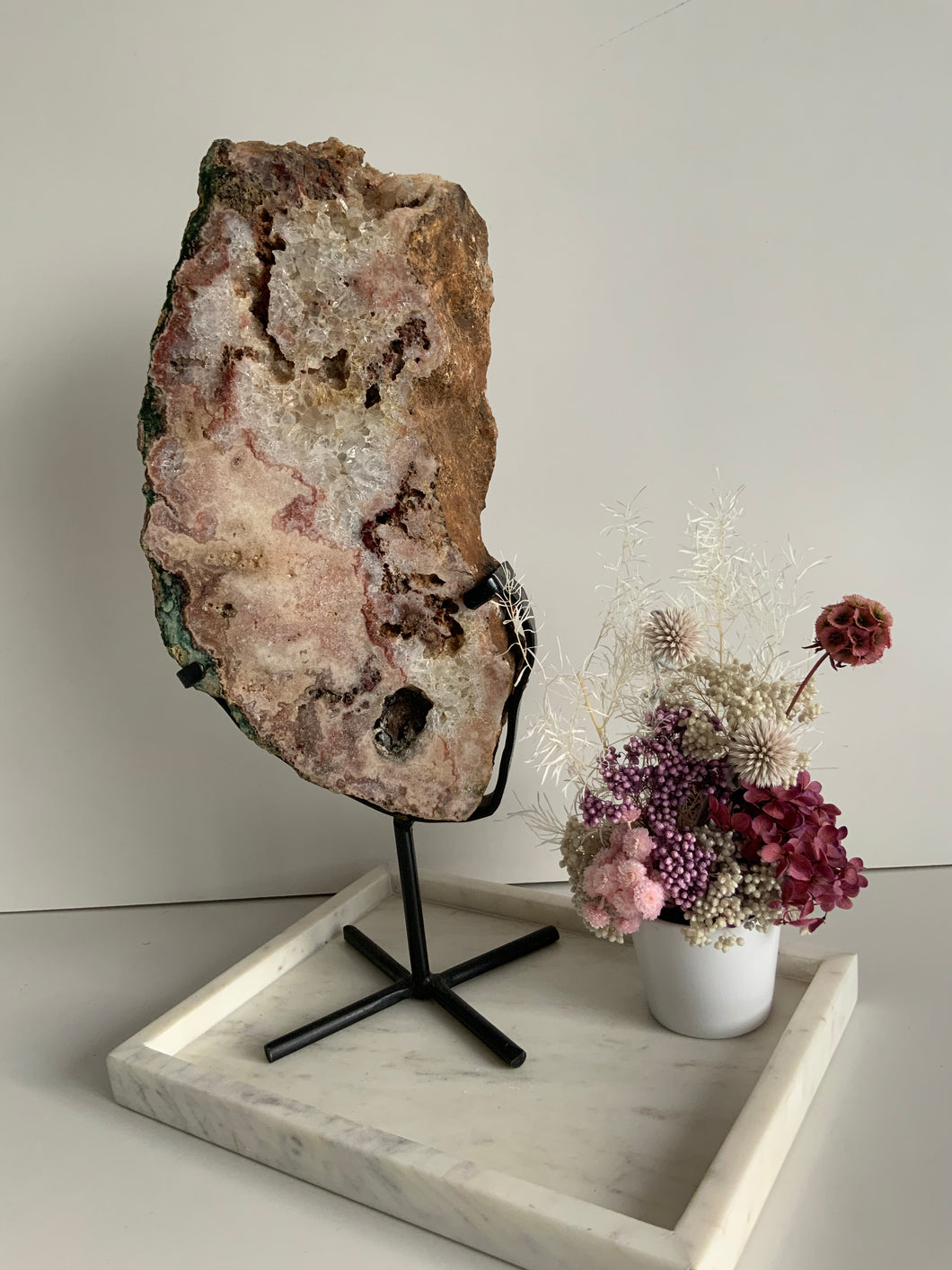 Pink Amethyst on Stand | Large