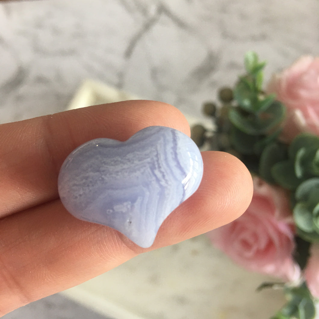 Blue Lace Agate Mini Heart