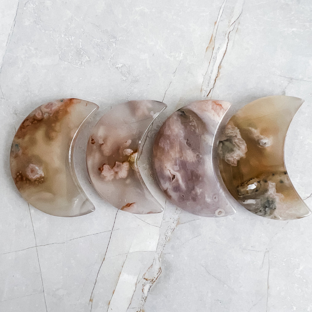 Flower Agate Moon