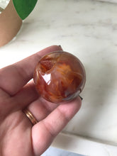 Load image into Gallery viewer, Carnelian Sphere II with Druzy
