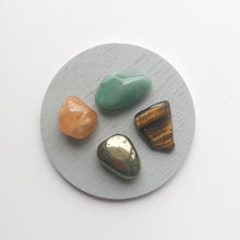 Load image into Gallery viewer, Tigers eye, pyrite, citrine, green aventurine crystal
